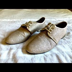 Aldo gold glitter oxfords